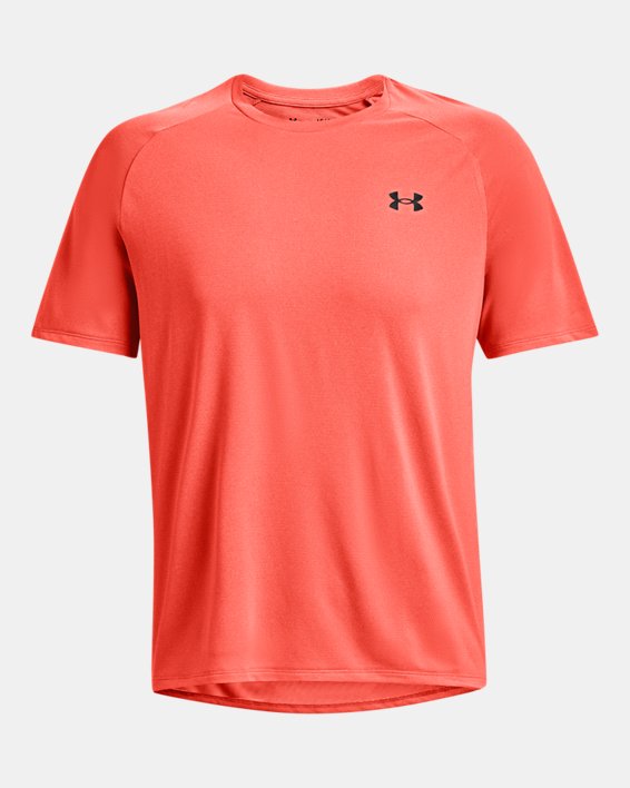 T-shirt texturé à manches courtes UA Tech™ 2.0 pour homme, Orange, pdpMainDesktop image number 4